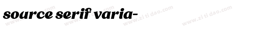 source serif varia字体转换